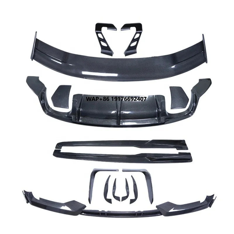 Carbon Fiber Body Kit Front Splitter Rear Diffuser Hood Sides Skirt Spoiler Bumpers Body Kit for Audi TT/TTS/TTRS