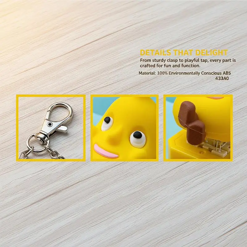 Cartoon-Bananen-Tastatur-Clicker Fidget-Spielzeug LED-Tastenkappe Schlüsselanhänger Stressabbau-Fingerspielzeug Entspannungsspielzeug – Detail 5