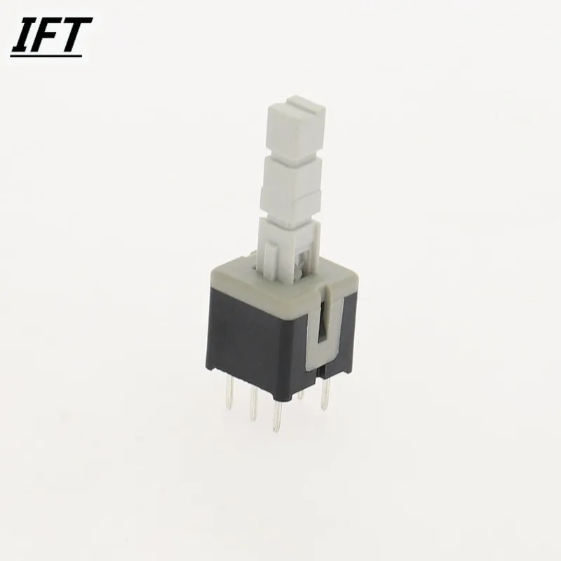 10pcs Free shopping 8.5*8.5 mm 6 Pin Mini Self-locking/Momentary Push Button Switch DIP DPDT Multimeter switch
