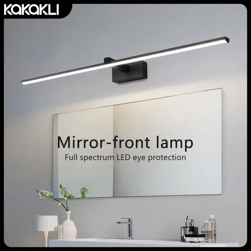 aluminio strip shape led wall lamp minimalista moderno mirror front lights decoracao de interiores do banheiro iluminacao domestica 01