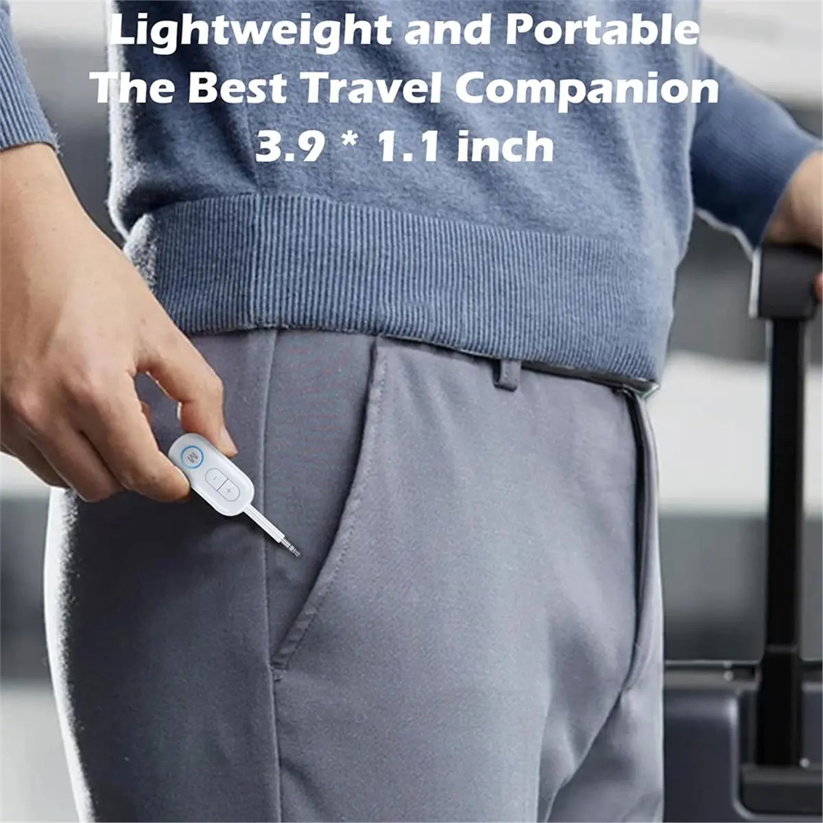 

A23G Bluetooth 5.4 Airplane Adapter, 3.5mm AUX Wireless Audio Transmitter Receiver with Mic for Travel, TV, PC, Headphones