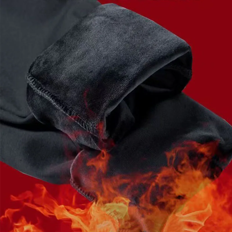 الرجال الشتاء الصوف ركض فضفاضة تناسب مكبل Sweatpants 10XL الرباط كبيرة الحجم سميكة عادية في الهواء الطلق Sweatpants الأسود