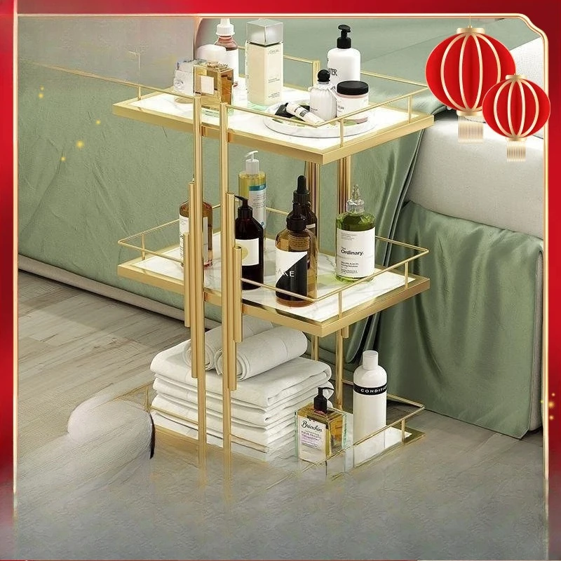 

Beauty salon trolley manicure eyelash tattoo embroidery fashion rack light luxury instrument storage rack movable tool cart