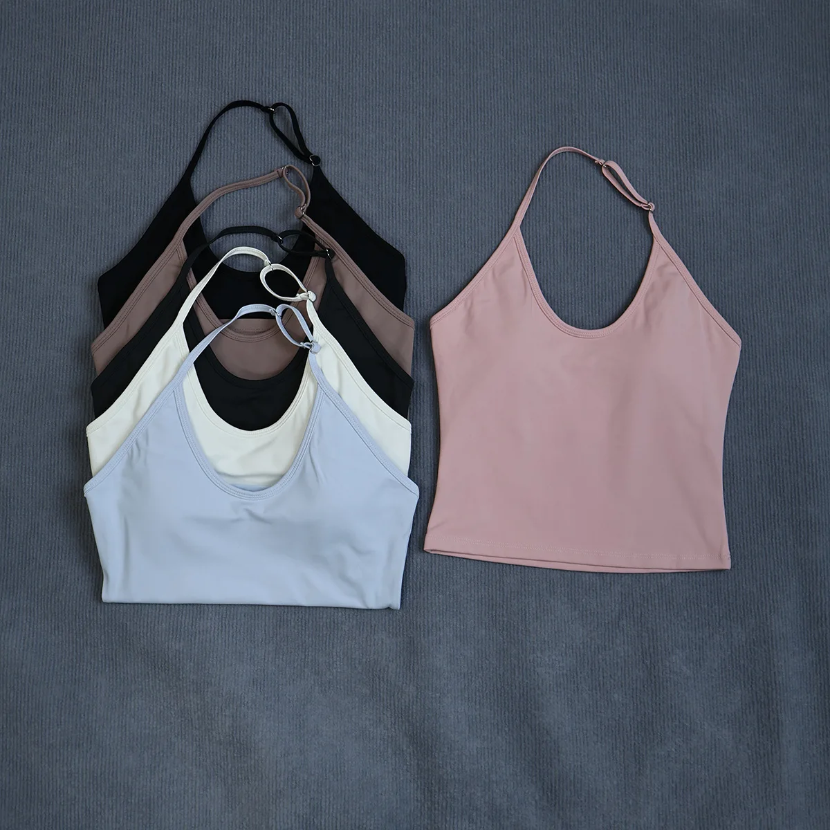 Ctenkevet Damen Rückenfreies Schnelltrocknendes Sport-Tanktop Ärmellos Stoßdämpfendes Support-Oberteil für Laufen Fitness-Radfahren – Detail 28