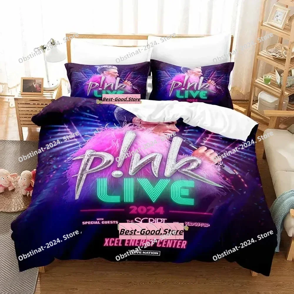 개성 넘치는 힙합 핑크 가수 투어 침구 세트 베개 커버 포함 부드러운 싱글 더블 퀸 슈퍼 킹 사이즈