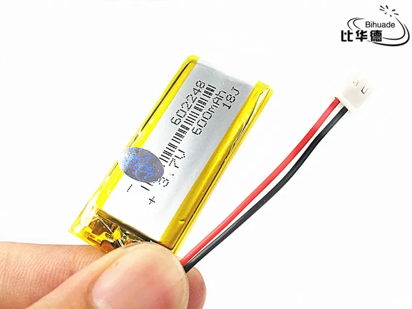 Liter energy battery JST 2.54mm 3.7V,600mAH 602248 Polymer lithium ion / Li-ion battery for tablet pc BANK,GPS,mp3,mp4