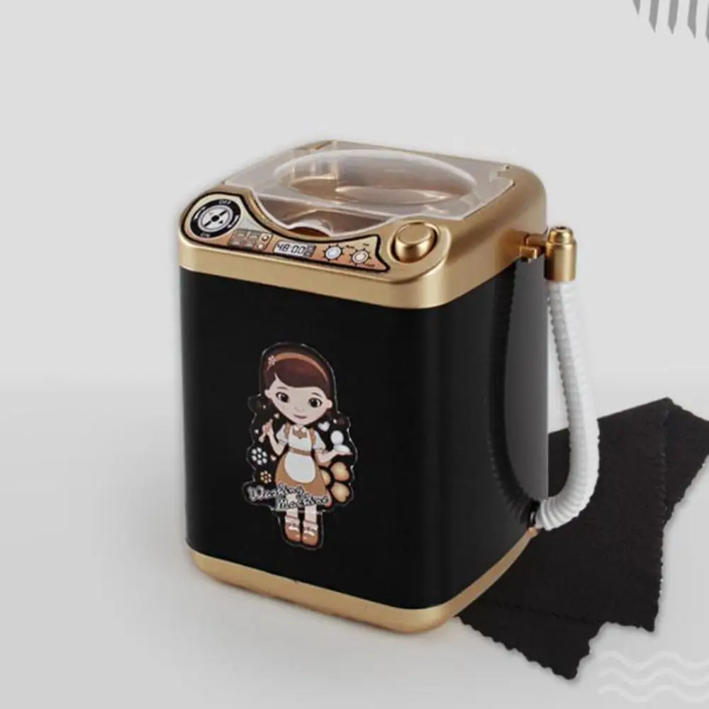 Simulated Mini Electric Washing Machine with Light Pink Simulation Washing Machine Portable Electric Dehydration Washer