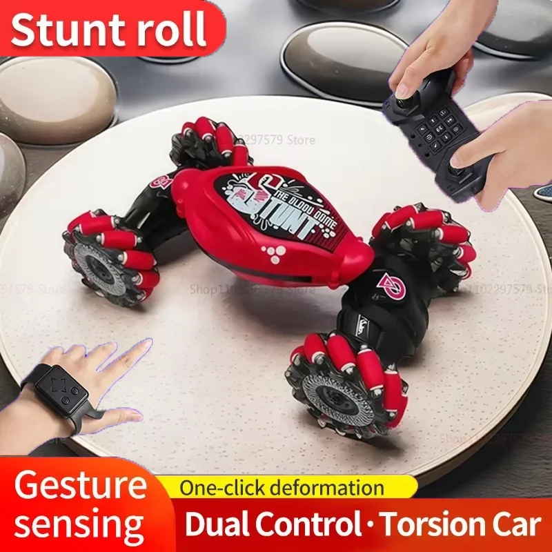 

4WD RC Drift Car With Music LED Lights 2.4G Gesture Remote Control Stunt 360° Rotating Climbing Toy Gift For Kids Teens Adults