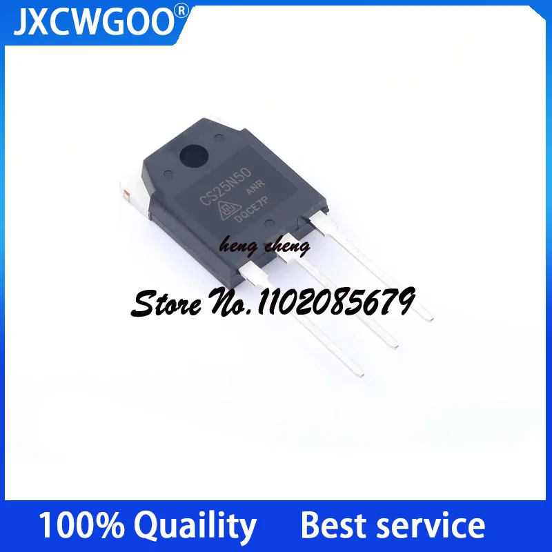 10PCS 100% New Original  CS25N50ANR CS25N50 TO-247 N channel 500V 25A  MOSFET