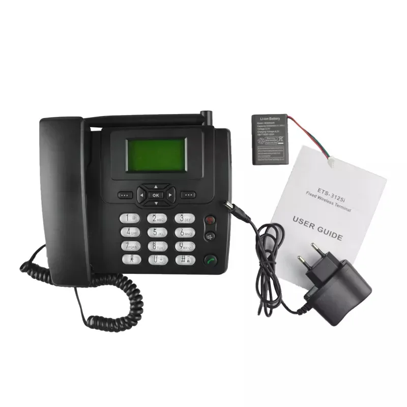 Telefone sem fio com cartão SIM Dual GSM, Telefone de mesa fixo para escritório e casa, cartão SD, MP3, 4G, 1 Set