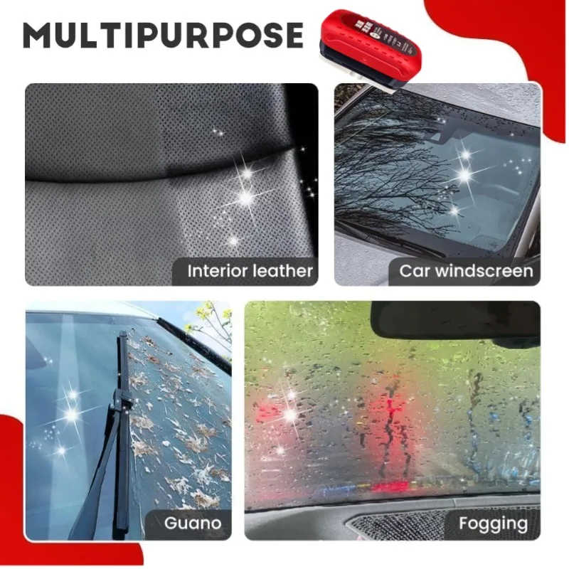 Car Glass Oil Film Remover Powerful Glass Cleaner Multifunctional Sponge Cleaning Brush For Car Stain Removal Rainproof Anti-fog