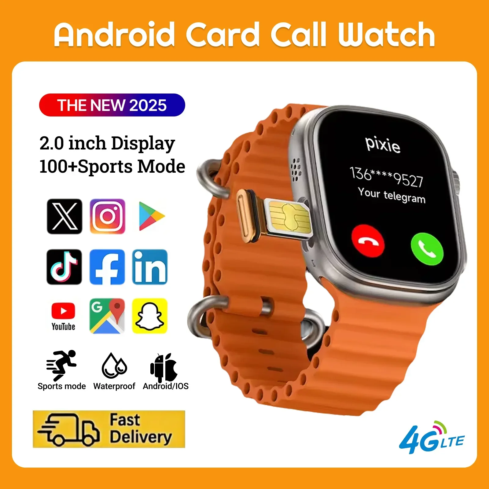 

Умные часы GS29, работа на базе Android, система S10, карта GPS, Google Play, трекер сна с шагомером, SIM-карта 2025, полная сеть 4G