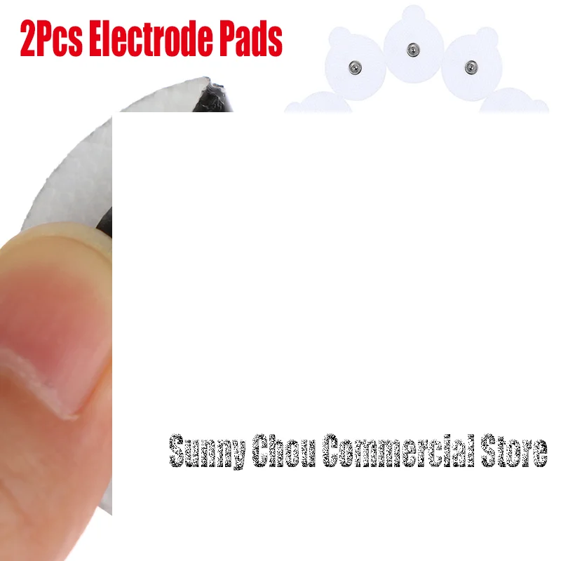

2 шт., 4 см, круглые электродные подушечки TENS для EMS, стимулятор мышц, электротерапия, самоклеящиеся подушечки, сменные многоразовые