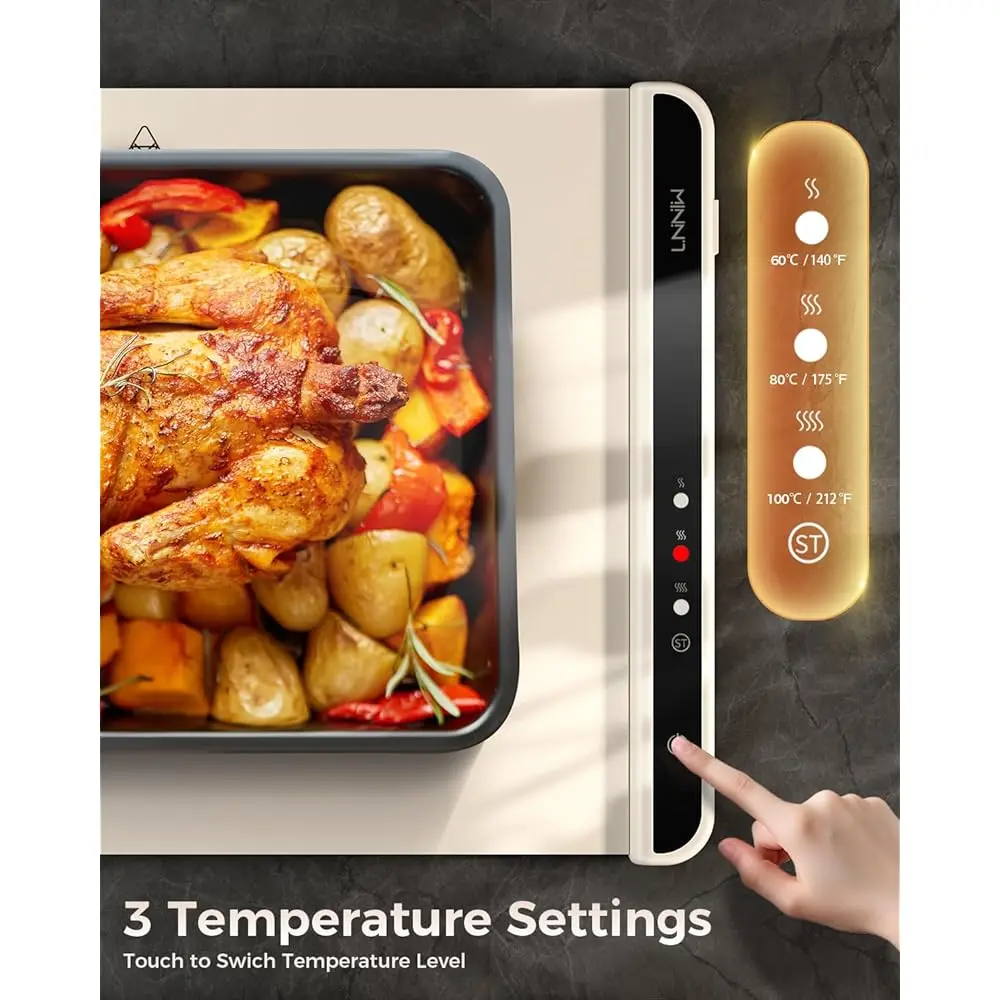 Warming Mat For Food,Food Warming Mat,Electric Warming Tray For Buffets Party And Home Daily Use,Heating Fastly In 10S,Portable