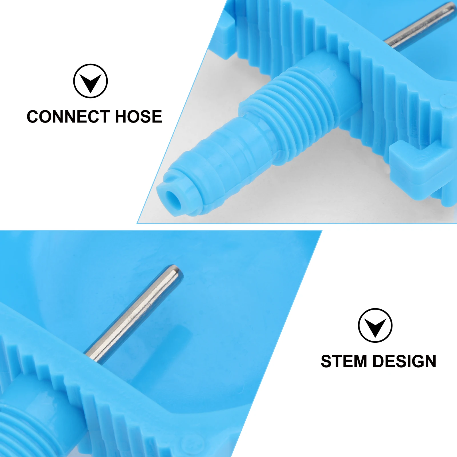 

5pcs Automatic For Pets Durable Automatic Rabbit Drinker Water Feeder Food Container Cage Accessory Farm Use Pet Water Bowl Blue