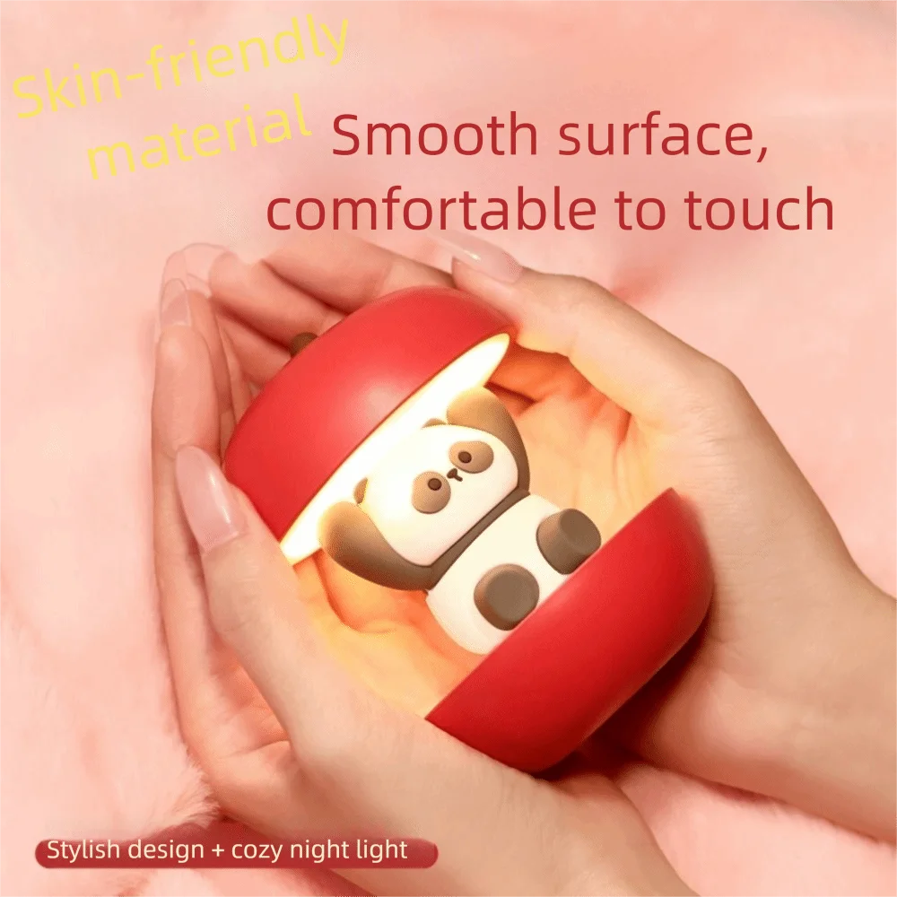 

USB перезаряжаемая настольная лампа с пандой, окружающий свет, персонализированный подарок, светодиодная прикроватная лампа, милый моделирующий светильник для защиты глаз