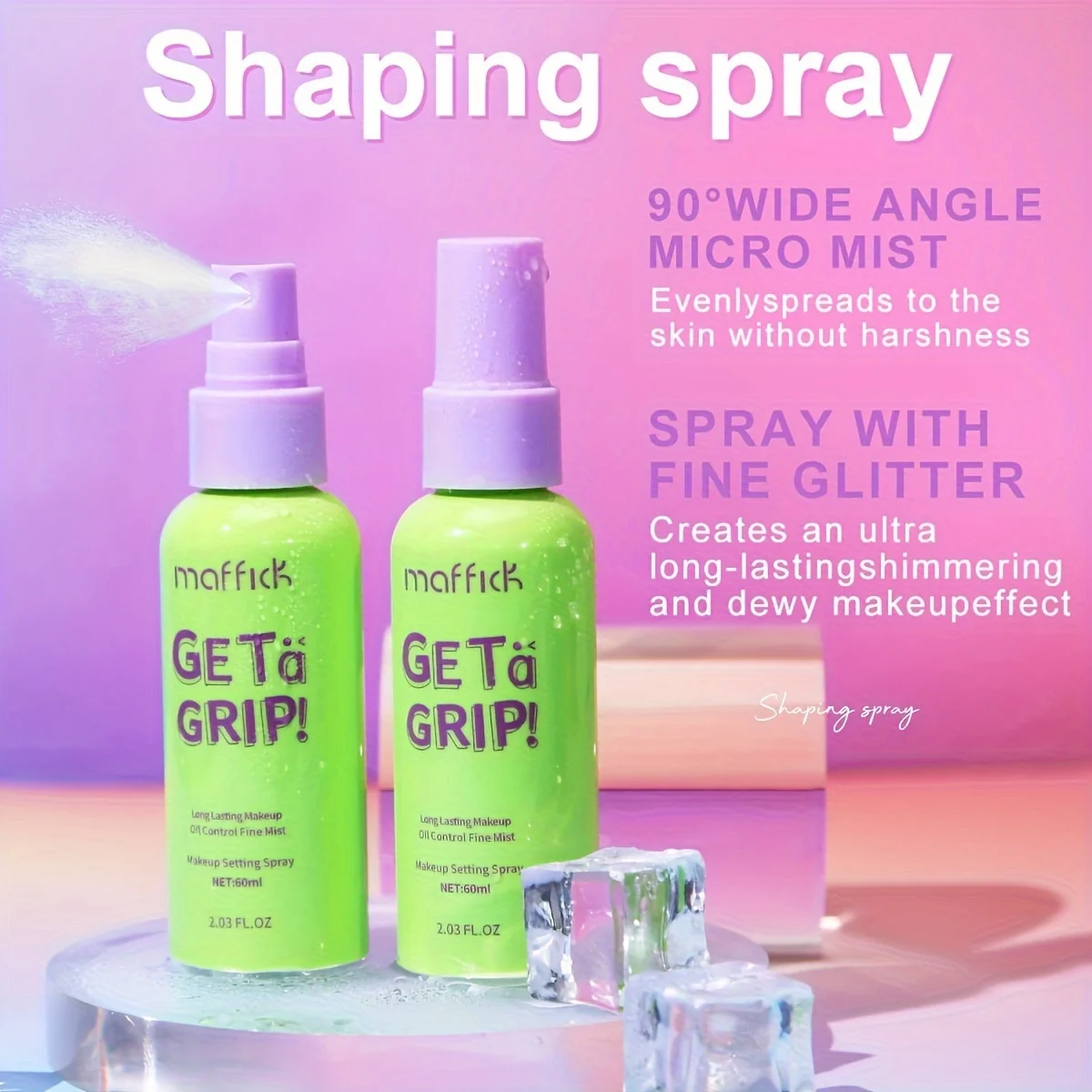 Facial makeup spray is durable, waterproof, sweat-proof, oil-controlled, smudge-free, and brightens skin tone.