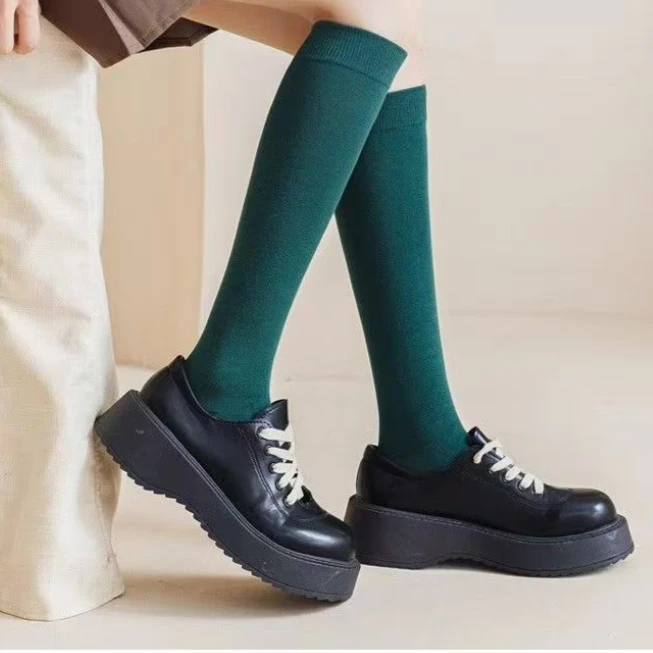 Comic Anime MyGO  Togawa Sakiko Cosplay Socks Green Stockings Mid-calf Socks Halloween Costume Accessory Prop