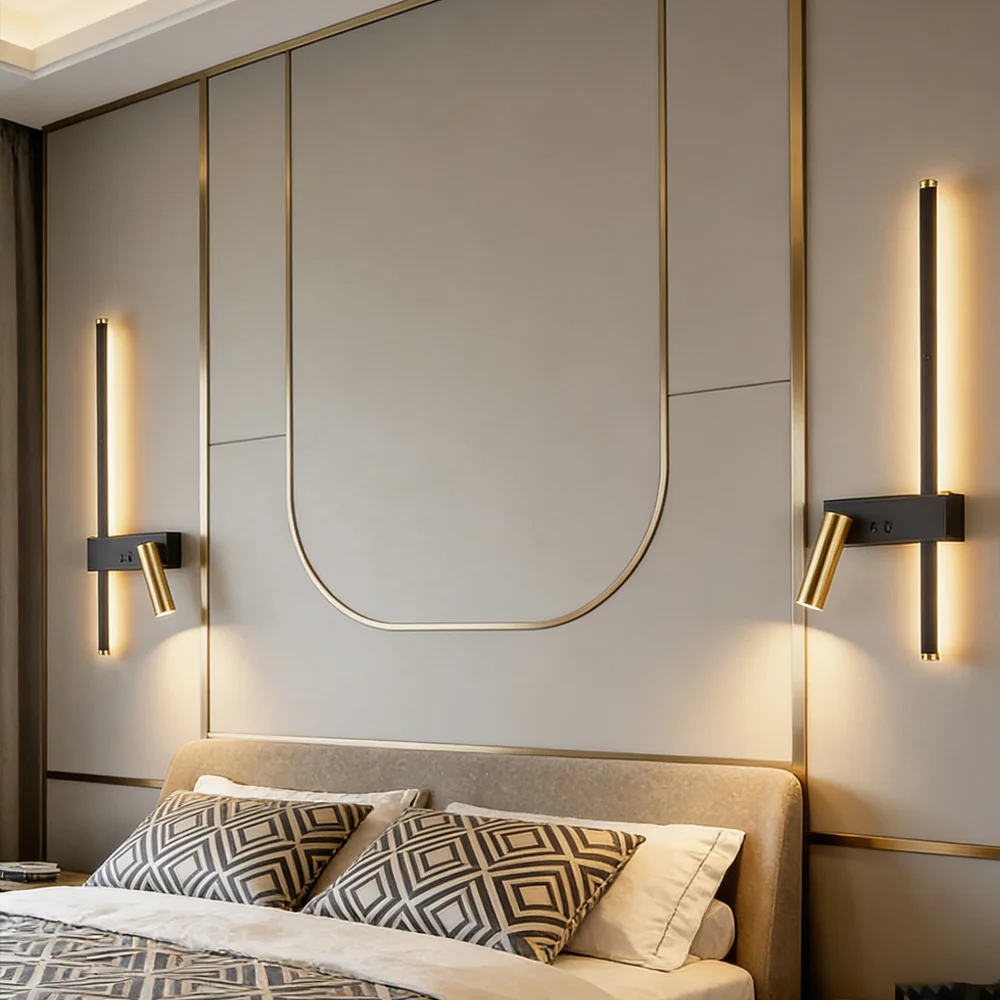 Modern Adjustable LED Wall Sconce For Bedroom Bedside Living Sofa Background Wall Lamp Luster  Lighting Fixture Home Decoratioan