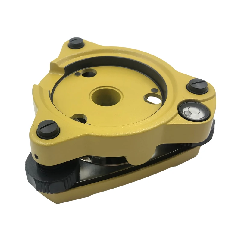 Yellow Three-jaw Tribrach Without Optical Plummet With Level Bubble For Total Station Surverying