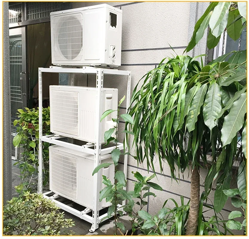Air conditioning external unit bracket three-layer stacked floor bracket shock-absorbing and noise-reducing multi-layer shelf