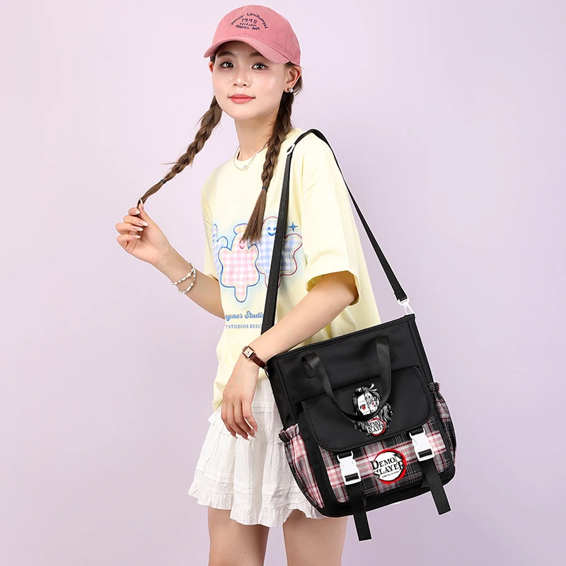 Anime Demon Slayer Crossbody Bag Handbag for Teenager Girl Boy Back To School Shoulder Bag Men Women Leisure Travel Bag Rucksack