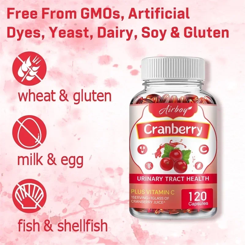 كبسولات التوت البري - تساعد على تنظيف وحماية المسالك البولية وصحة المثانة ومكمل مضاد للأكسدة