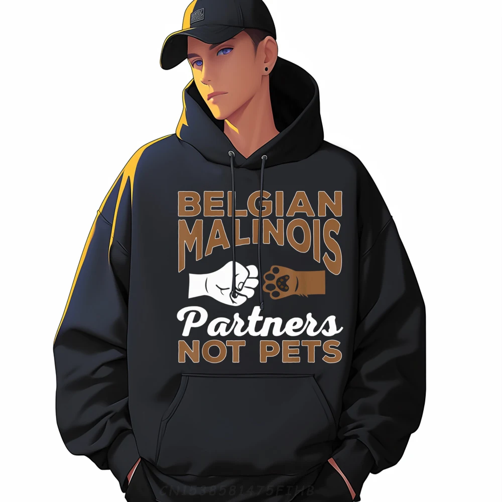 

Belgian Malinois Partners Not Pets Loose Long Sleeve Letter Sweatshrt Crew Neck Mens Hoodies Gift Hoodies New Year Day