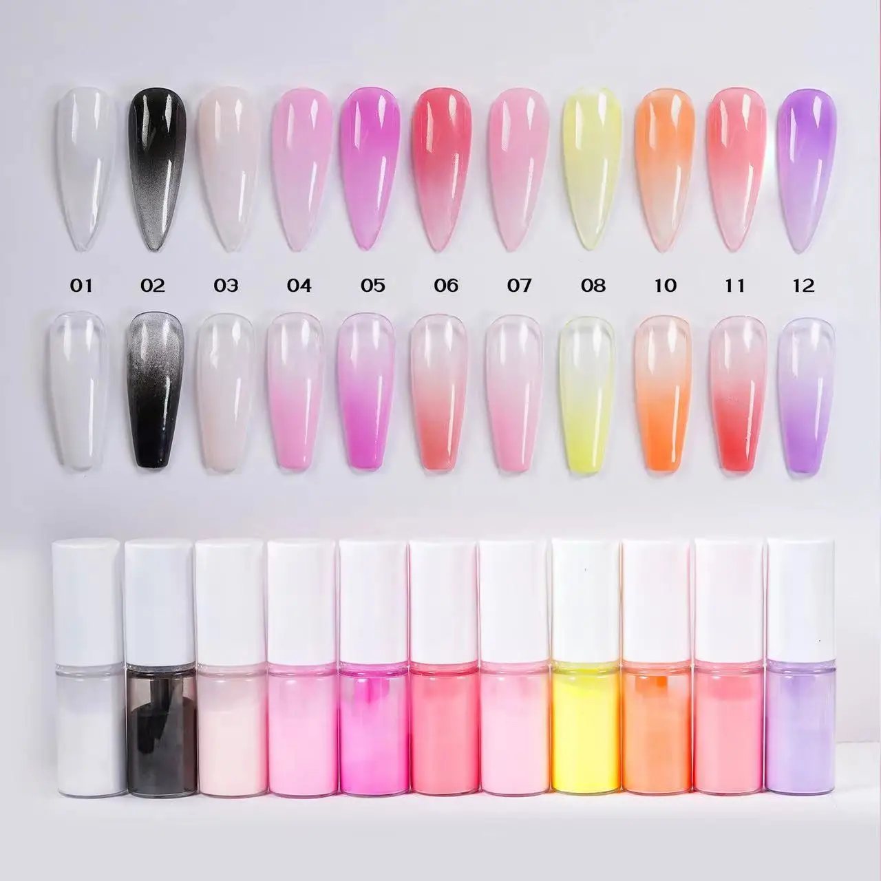 Hot Sell 10g Tube Ombre Spray for Nail Dipping Powder White Nail Art Pigment Gradient Effect Dust Easy Nail Decoration At Home