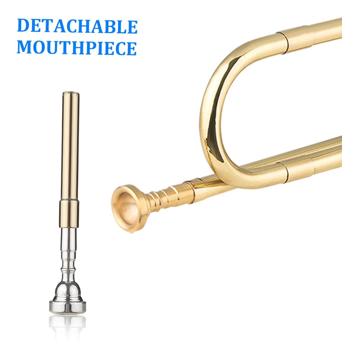Trompette En Laiton Trompette De Cavalerie COMETX En Laiton - Si Bémol - Avec Embout Buccal - Parfaite Pour Orchestre Scolaire Bugle Orchestre Scolaire