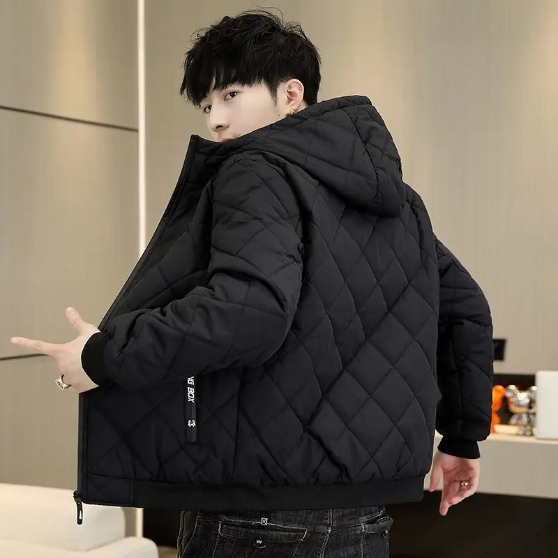 Fashion Parkas Male Thick Winter Overcoat Men's Casual Jacket Hat Warm Windbreaker 2024 Classic Windproof Business Hombre Q730