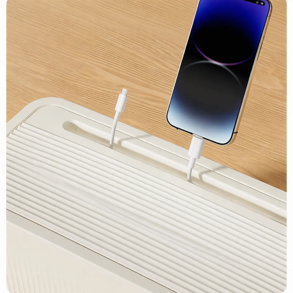 Desktop Cord Organizer Box Power Strip Cable Storage Case Modern Management Holder For Home Office Accessories