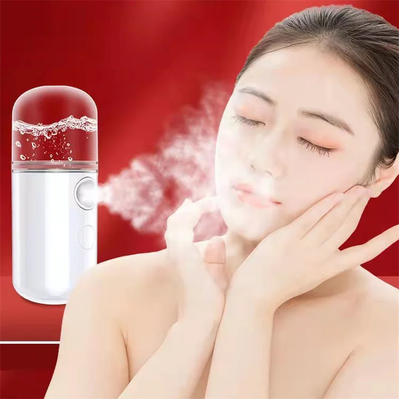 เครื่องพ่นไอน้ำแบบพกพา ชาร์จผ่าน USB สำหรับบำรุงผิวหน้า เพิ่มความชุ่มชื้น อุปกรณ์เสริมความงาม ดูแลผิวหน้า