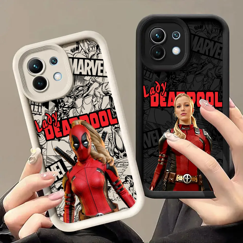 Funda Ladypool Lady Deadpool Marvel para Xiaomi 13T 14 14T 15 15T Pro 17 Ultra Poco M7 M8 F8 F7 X6 X7 X8 Pro Max, funda a prueba de golpes