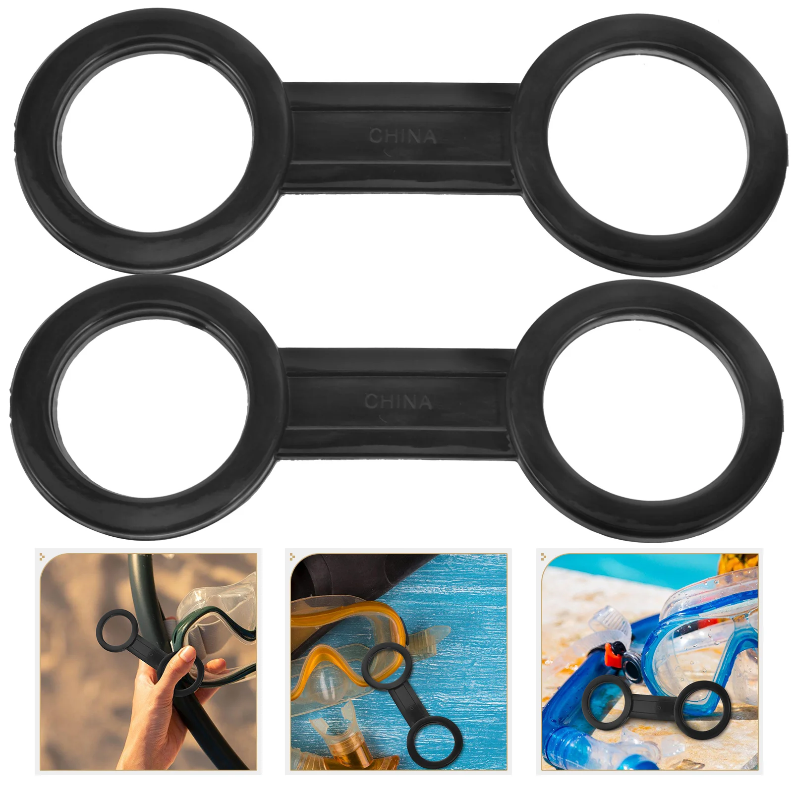

5pcs Diving Mask Buckle Snorkel Lock Holder Accessory Silicone Cord Locks for Drawstrings Strap Plastic Locks Spring Adjustable