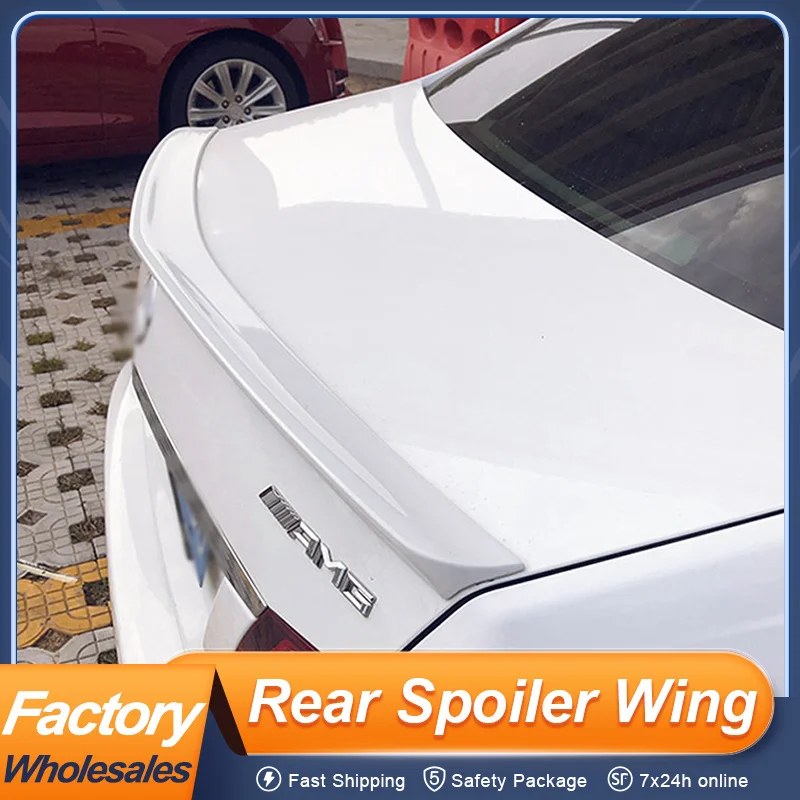 

For Mercedes Benz E Class E212 2008-2015 Rear Trunk Lid Ducktail Car Spoiler Wing ABS Black White Carbon Color Accessories