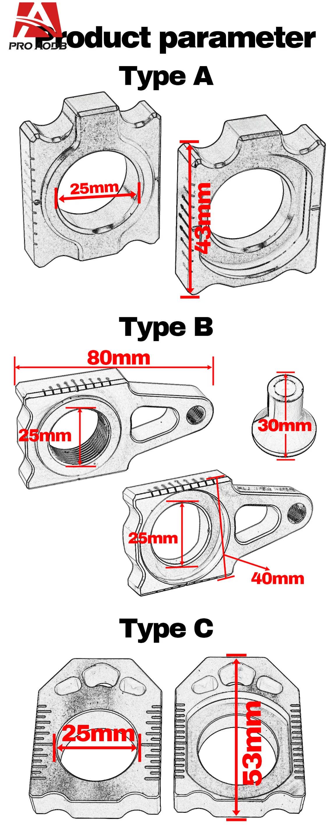 Wear Resistant Rear Chain Tension Adjuster Axle Blocks Effectively Avoid Wheel Offset Mod PartsFor Kawasaki KX125 KX250 KXF KLXR