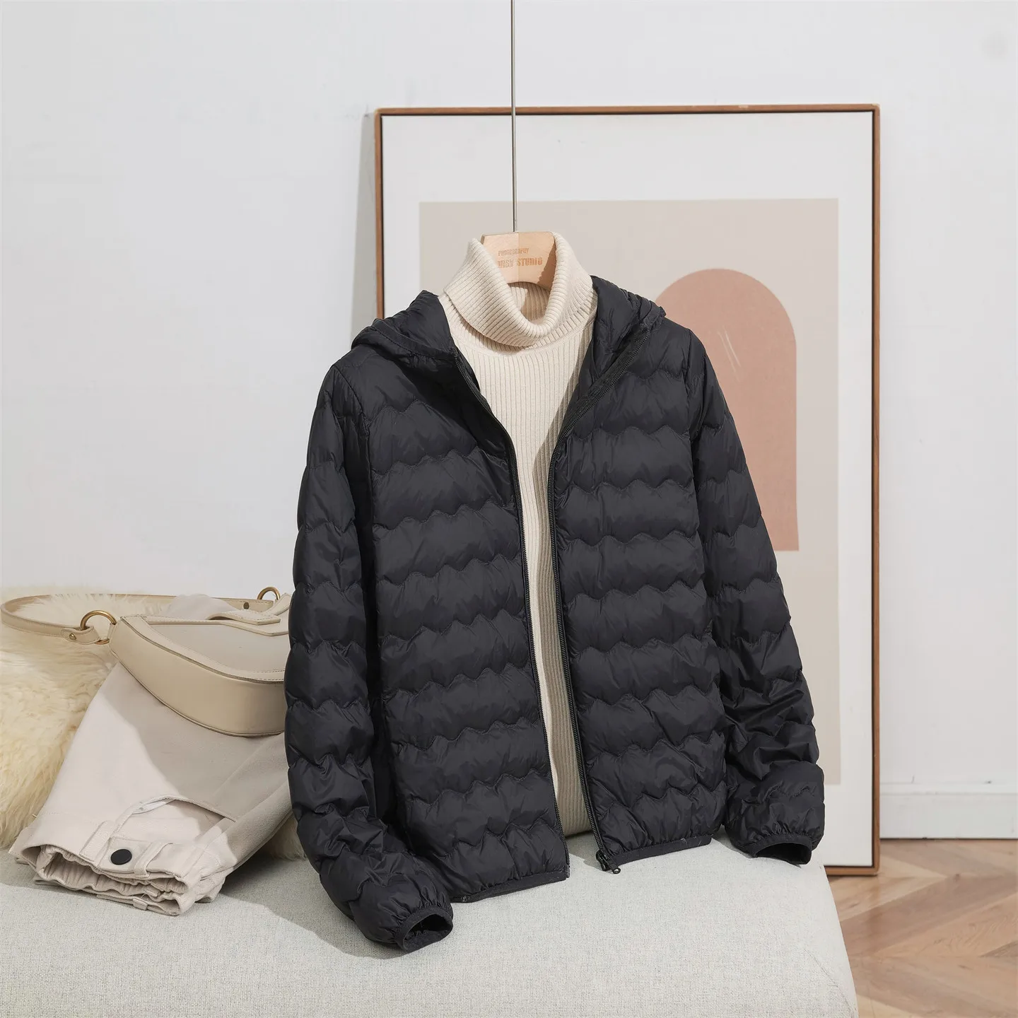 

SEDUTMO Winter Slim Ultra Light Thin Duck Down Coat Women Casual Jackets Autumn Fashion Pocket Basic Parkas ED2099