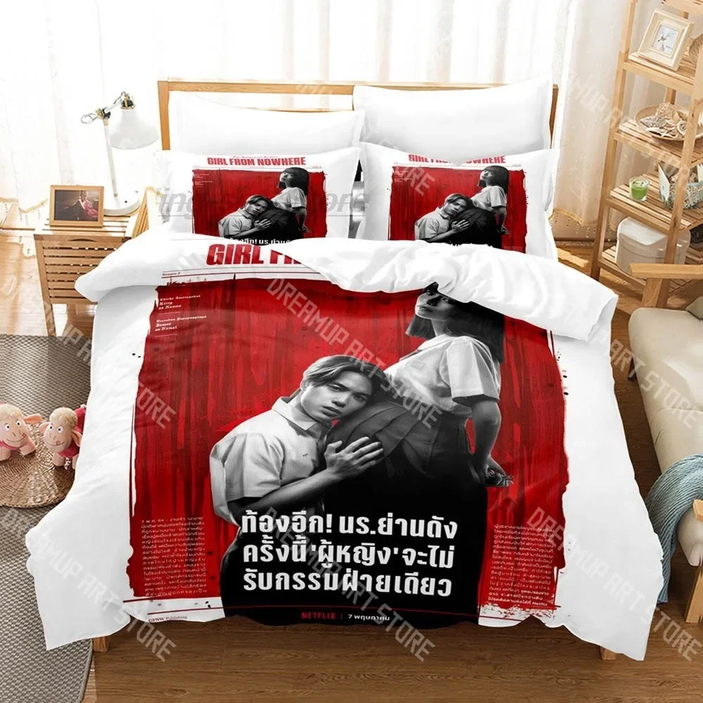 Girl From Nowhere 2 Nanno Thai Series Bedding Set Single Twin Full Queen King Size Bed Set Aldult Kid Bedroom Duvetcover Sets