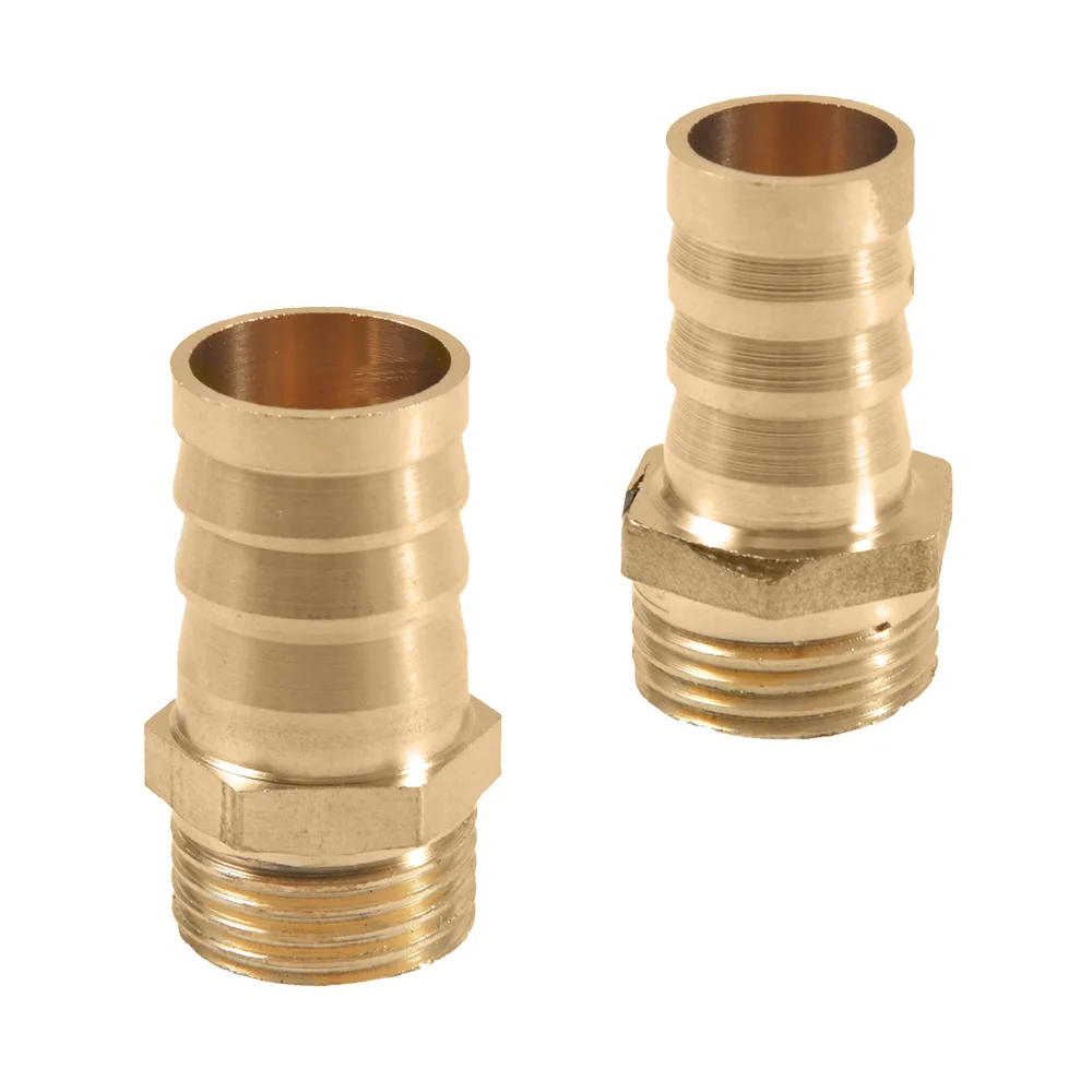 16mm 19mm 1/2" Male Water Hose Barb Connector Brass Copper Outer Wire Pagoda Pipe Joint 1pc