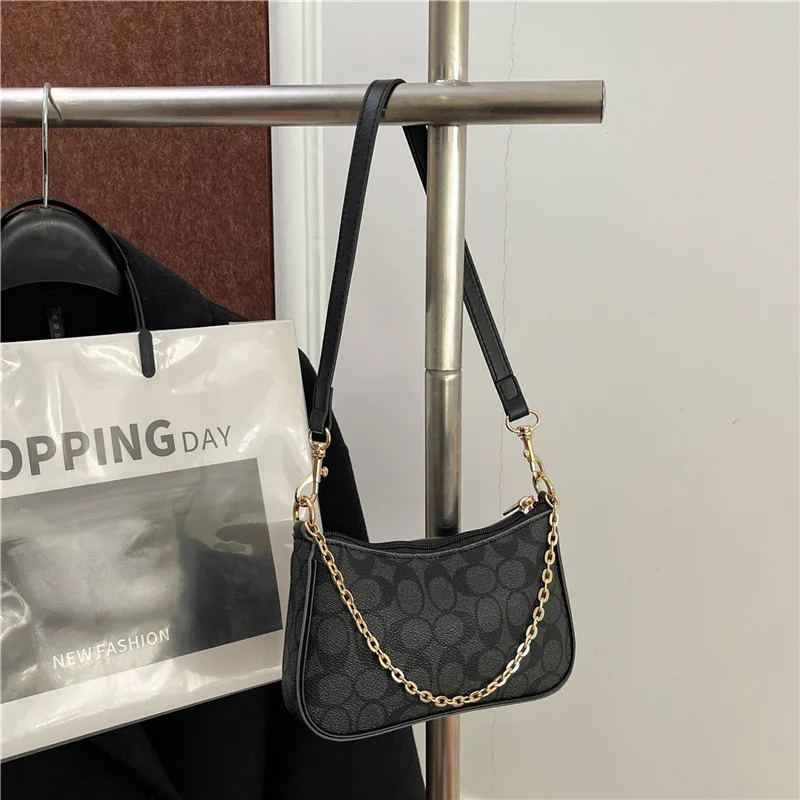 ​ Tas Baguette 2025 untuk Wanita, Motif Bunga Vintage, Tali Selempang yang Dapat Disesuaikan, Tas Selempang Kecil, Tas Selempang Vegan Leather ​