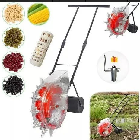Manual Seeder & Transplanter Machine for Corn Maize Adjustable Distance New Gear for Home & Farm Use for Fertilizing