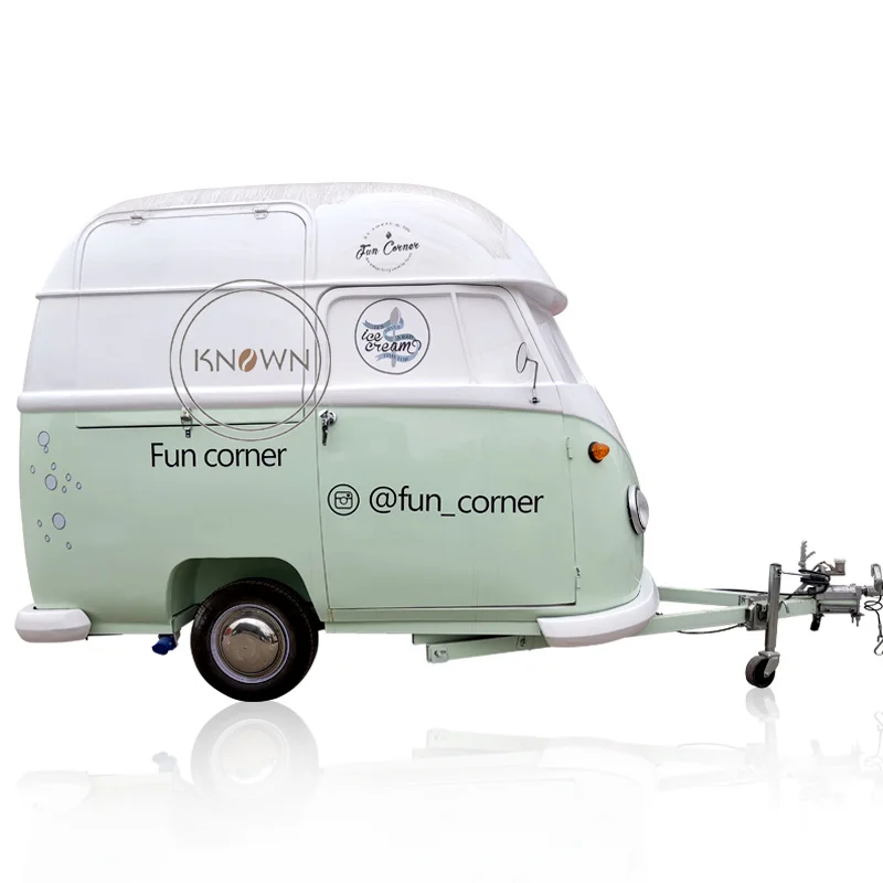 미국 표준 미니 커피 트레일러, 유럽용 핫독 아이스크림 카트, 푸드 트럭 음료 스낵 자판기, 완전 장착