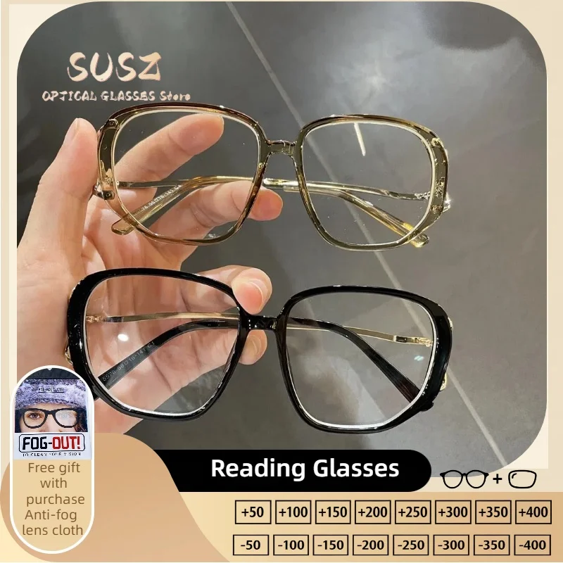 

SUSZ Versatile Round Women Prescription Glasses Anti Blue Light Customization Myopia Hyperopia Glasses Anti-Reflective Glasses