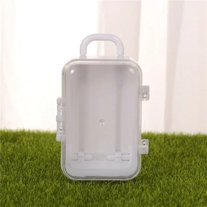 AB47-4X White Mini Roller Travel Suitcase Candy Box Personality Creative Wedding Candy Box Luggage Trolley Case