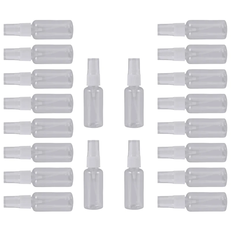 AY03-36Pcs 30Ml/1Oz Mini Fine Mist Spray Bottles Refillable Bottles Small Empty Clear Plastic Travel Size Bottles