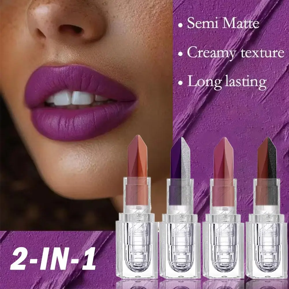 2-in-1 Lip Liner Lippenstift Waterdicht Langdurig Hydraterende Anti-aanbak Tint Cup Lip Parelmoer Make-up Matte Lippen Sexy Dia I1h6