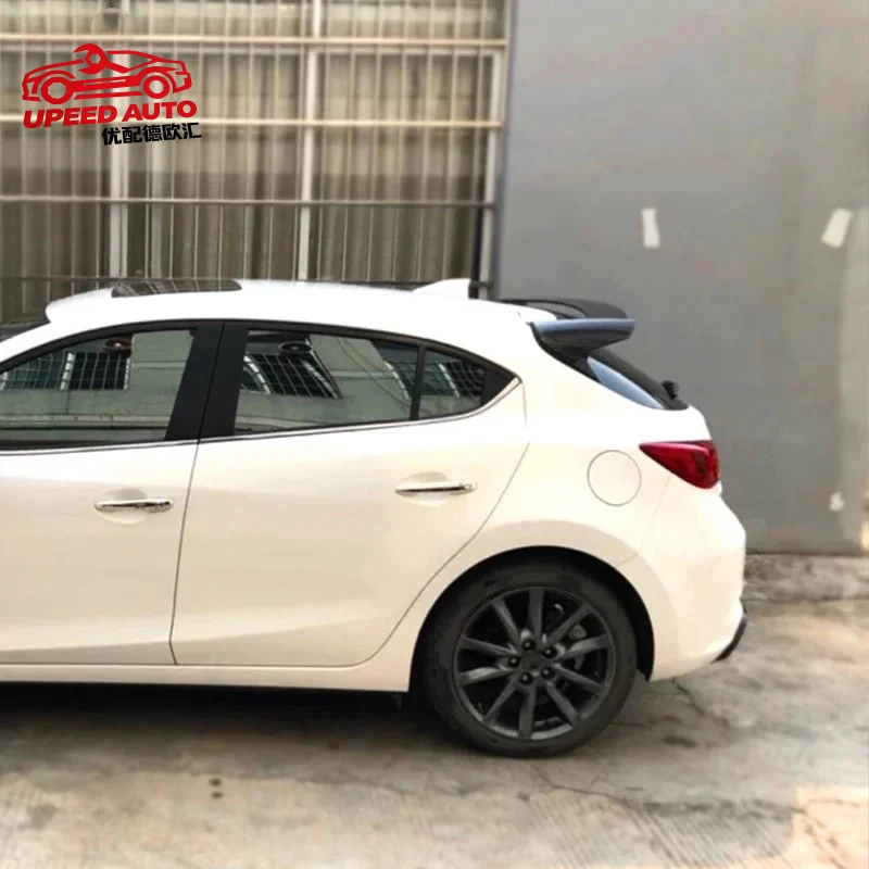 Suitable for Carbon fiber Roof wing Mazda3 Axela hatchback 2014-2020 modified Rear spoiler Car accessories