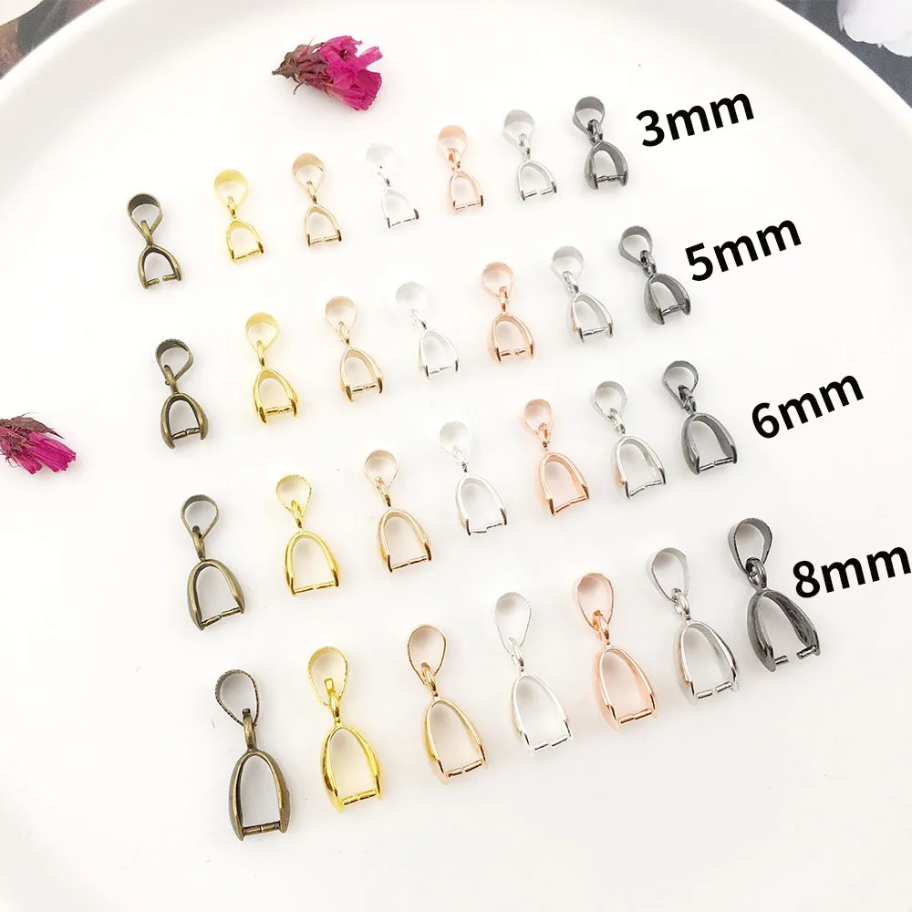 200pcs/Lot Pendant Clip Clasp Melon Seeds Buckle Pendant Connector Copper Charm Bail Beads DIY Jewelry Findings Component