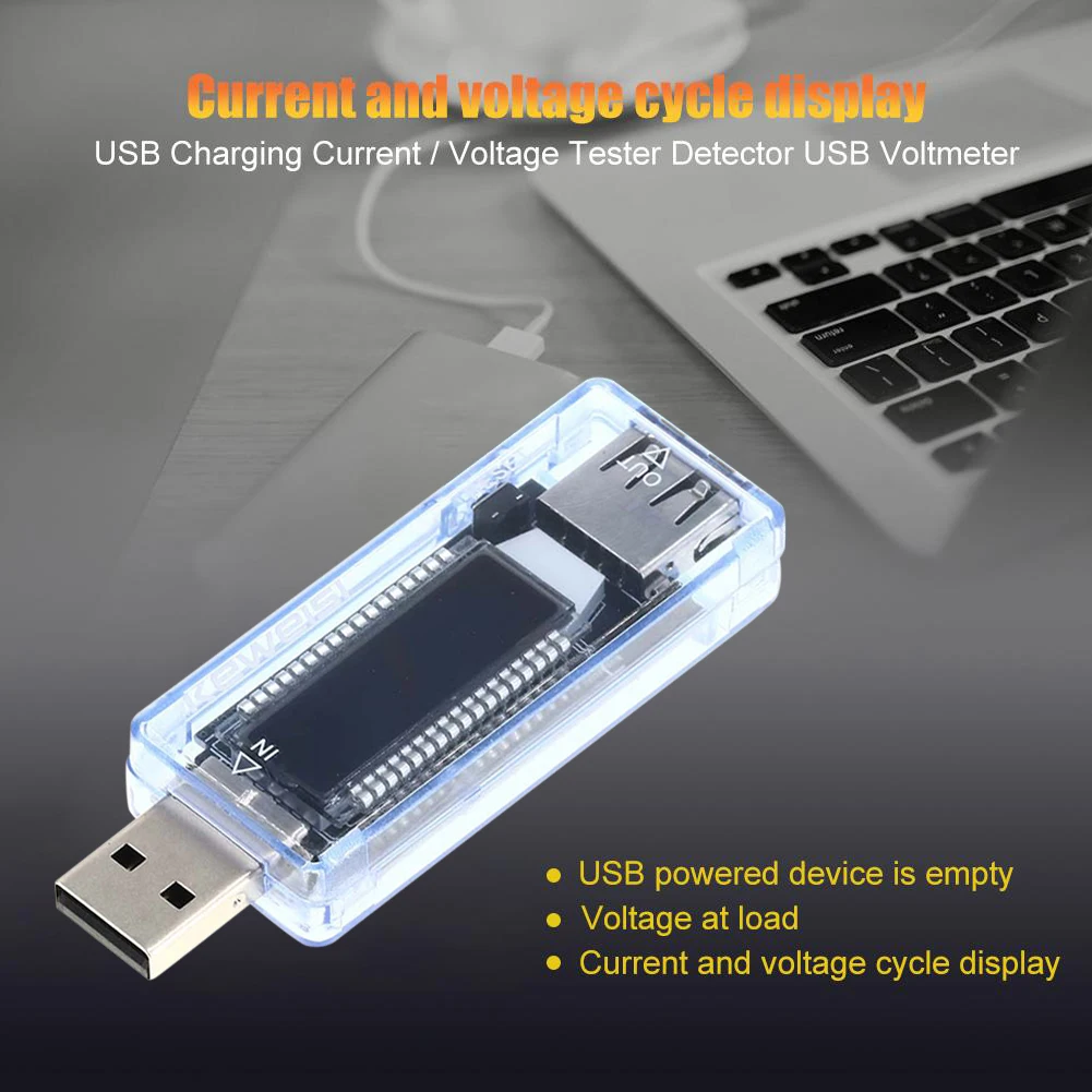 المحمولة USB تستر الجهد الحالي شاحن قدرة تستر شاشة ديجيتال اختبار البطارية الفولتميتر مقياس التيار الكهربائي التوصيل والتشغيل